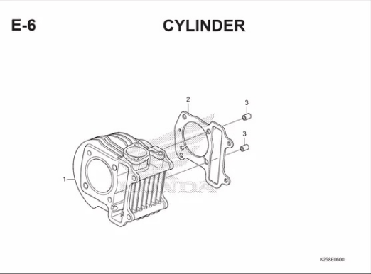 E-6 Cylinder – Katalog Suku Cadang Honda BeAT FI K25A
