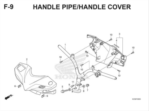 F-9 Handle Pipe / Handle Cover – Katalog Suku Cadang Honda BeAT FI K25A Screenshot 2026-10-27 162333