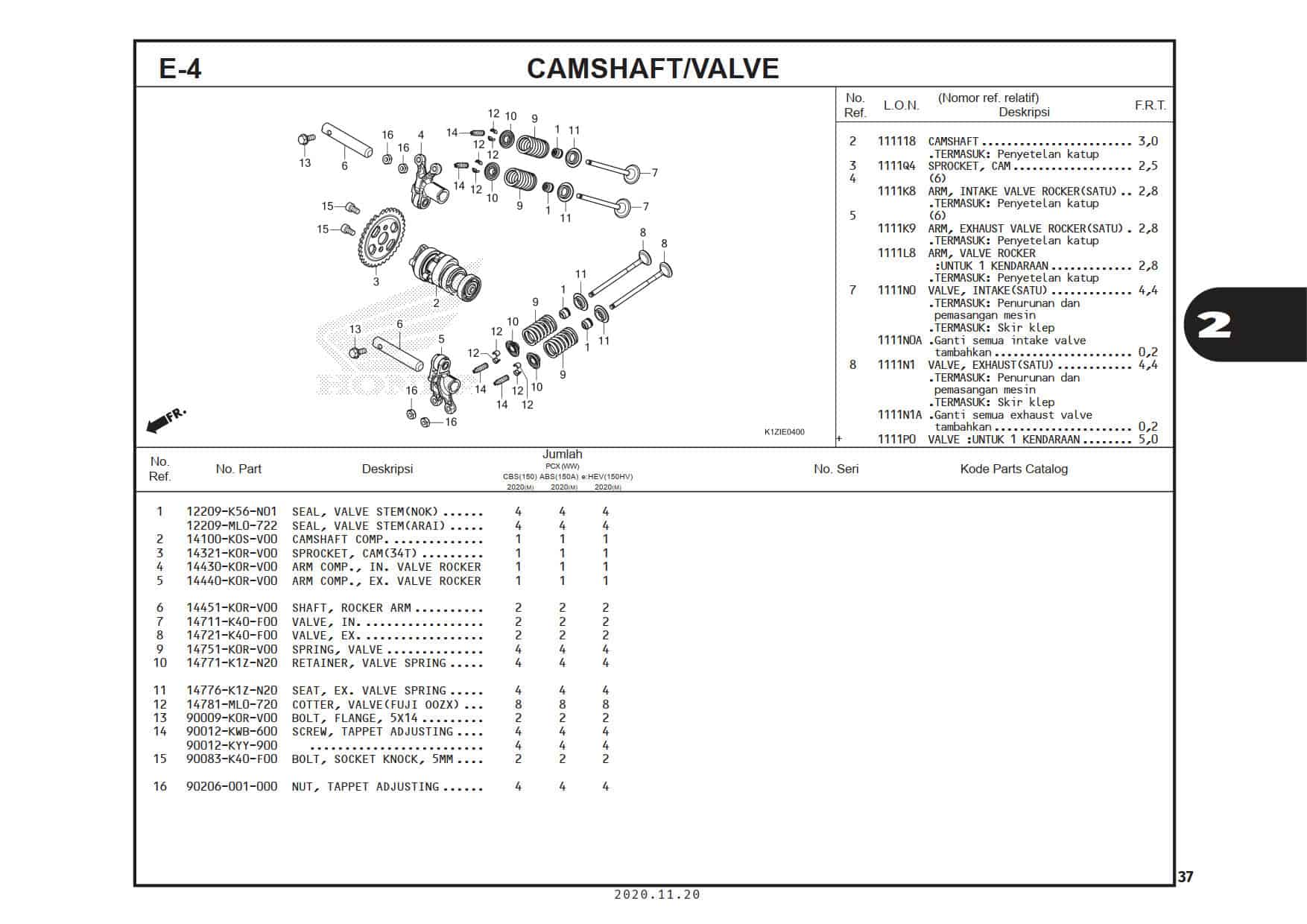 E-4 CamShaft/Valve