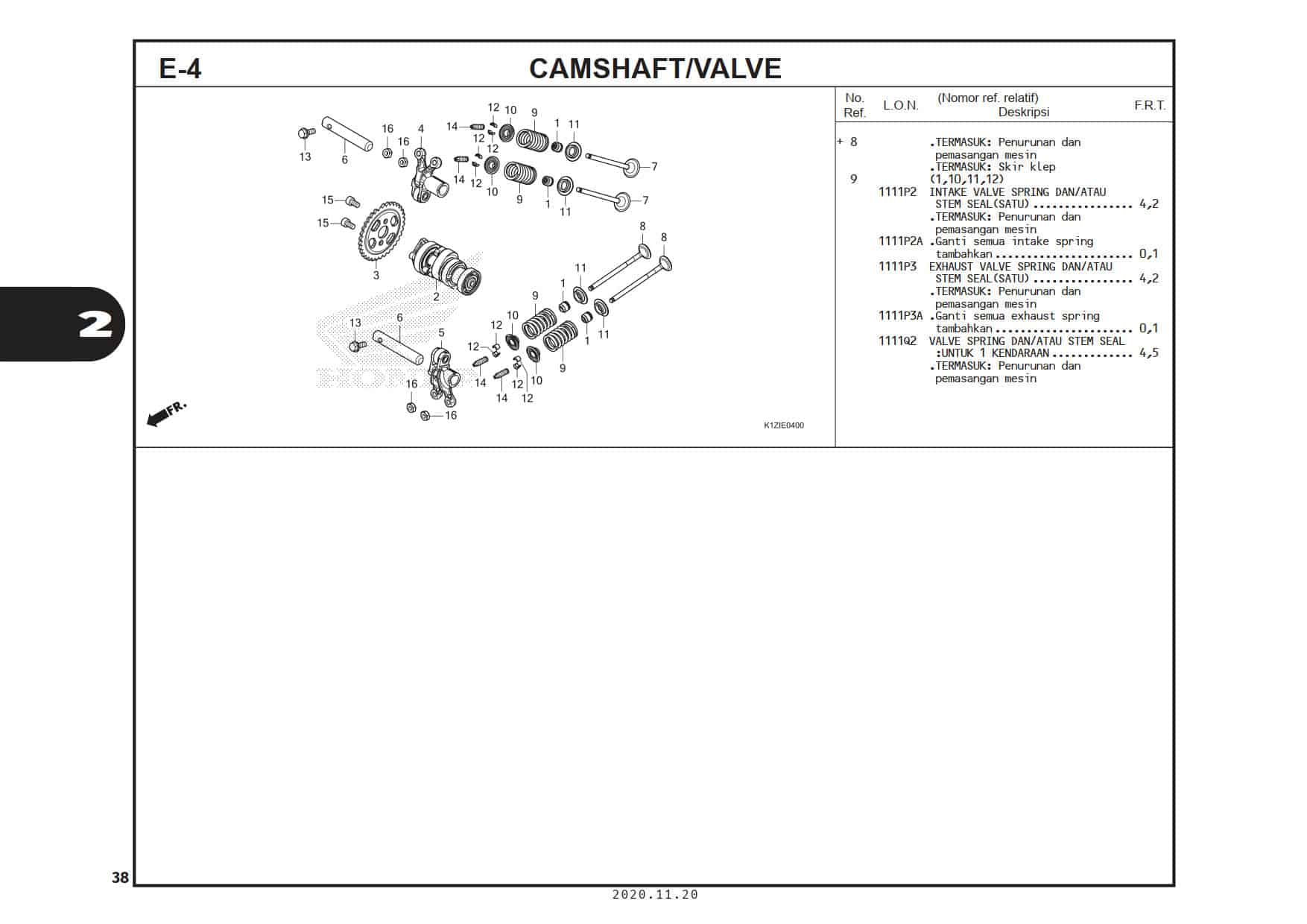 E-4 CamShaft/Valve