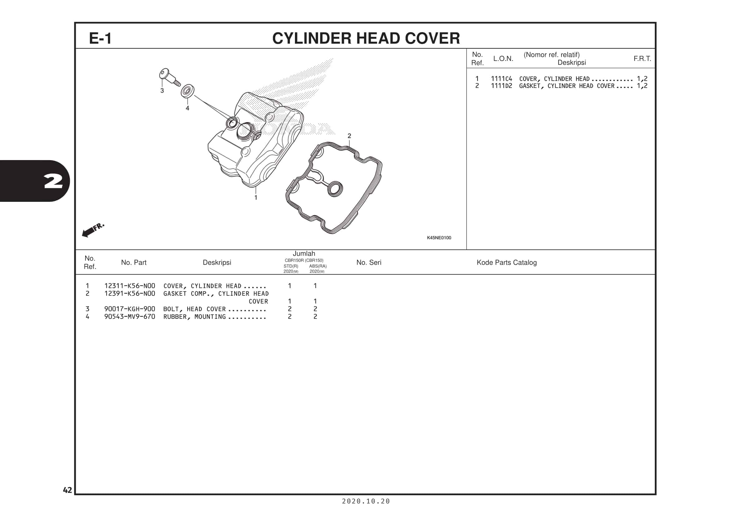 E-1 - Cylinder Head Cover