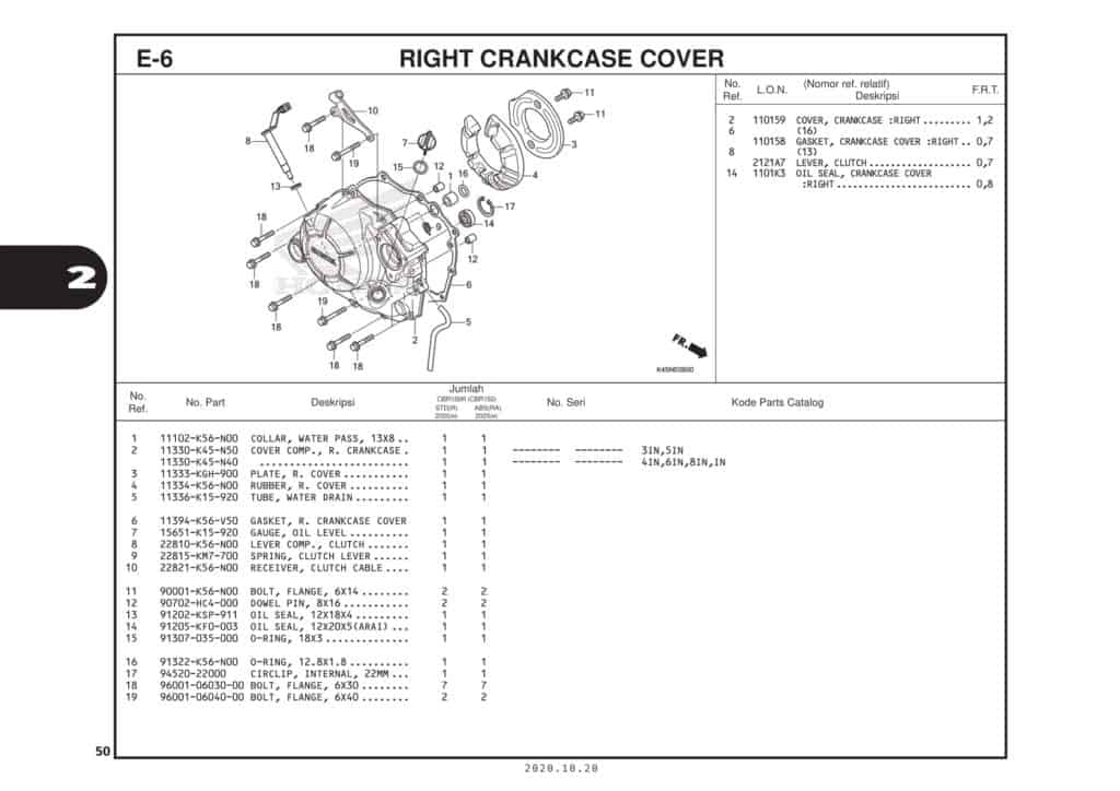 E-6 Right CrankCase Cover