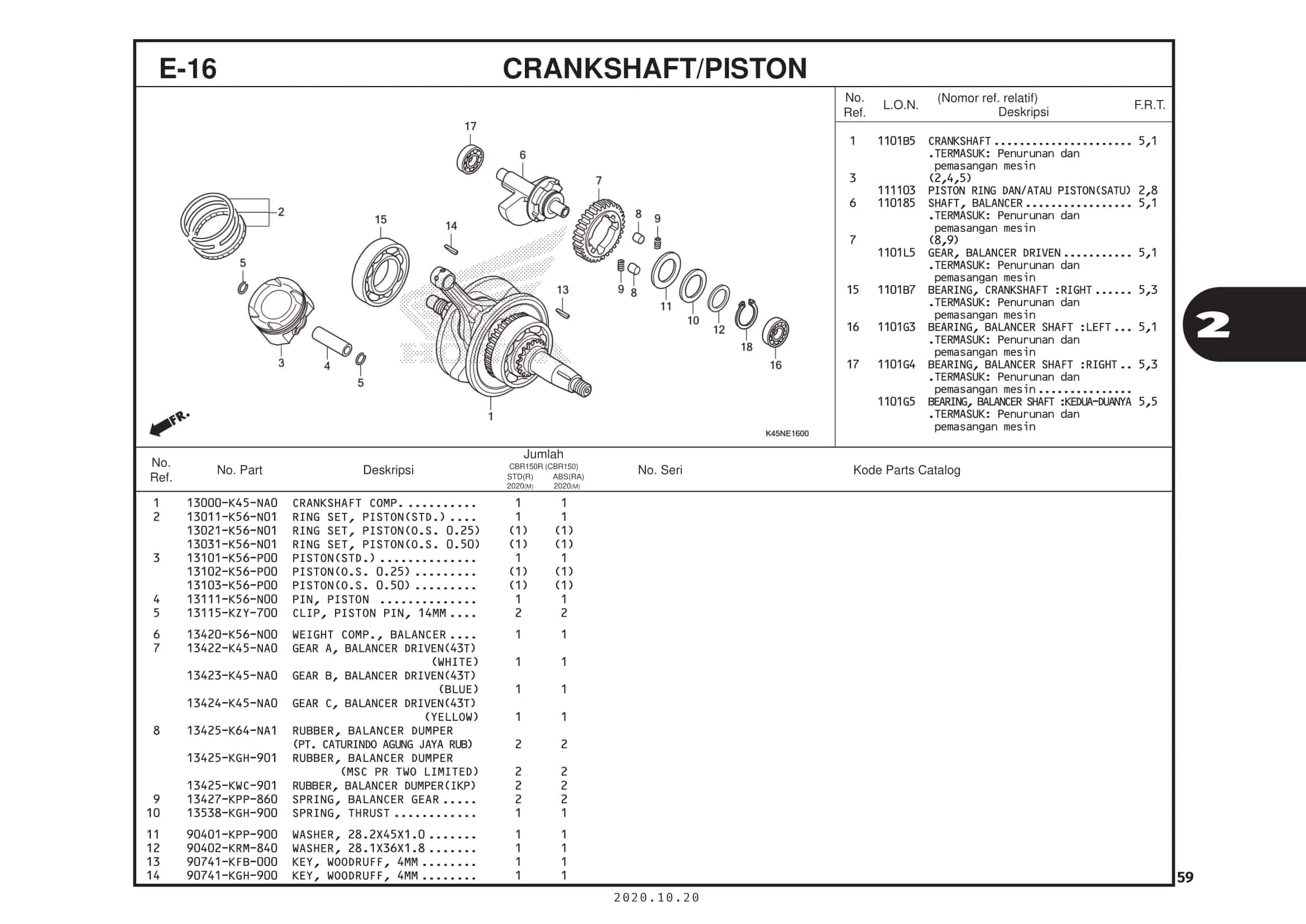 E-16 Cranshaft/Piston