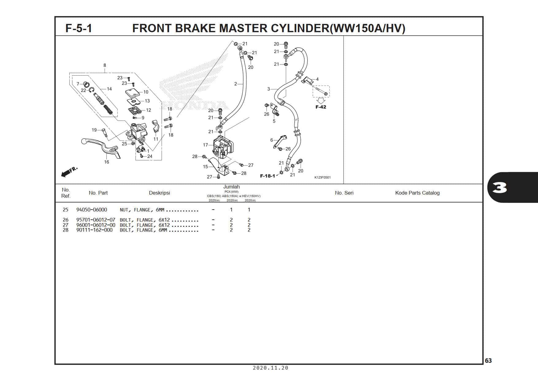 F-5-1 Front Brake Master Cylinder 