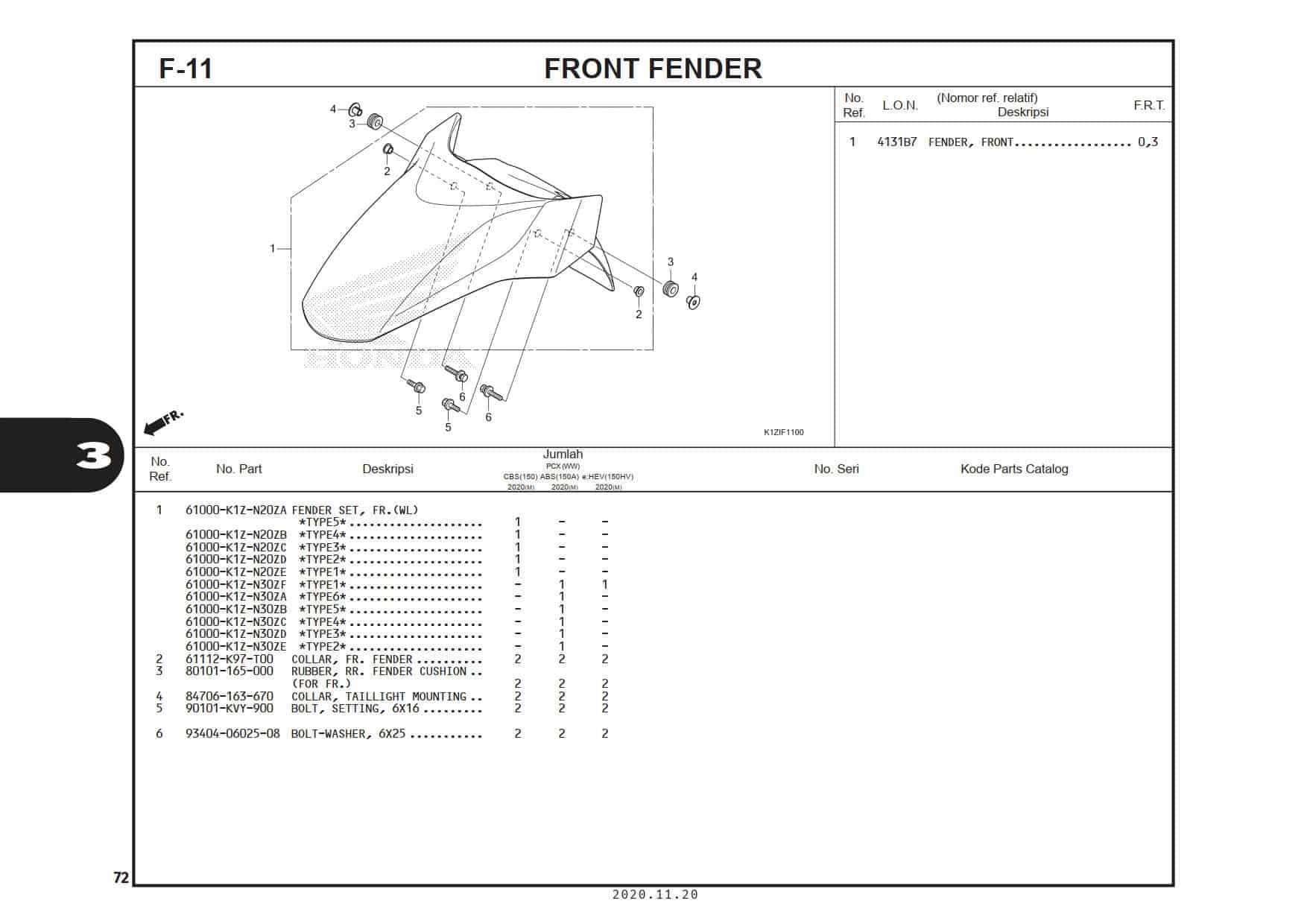 F-11 Front Fender