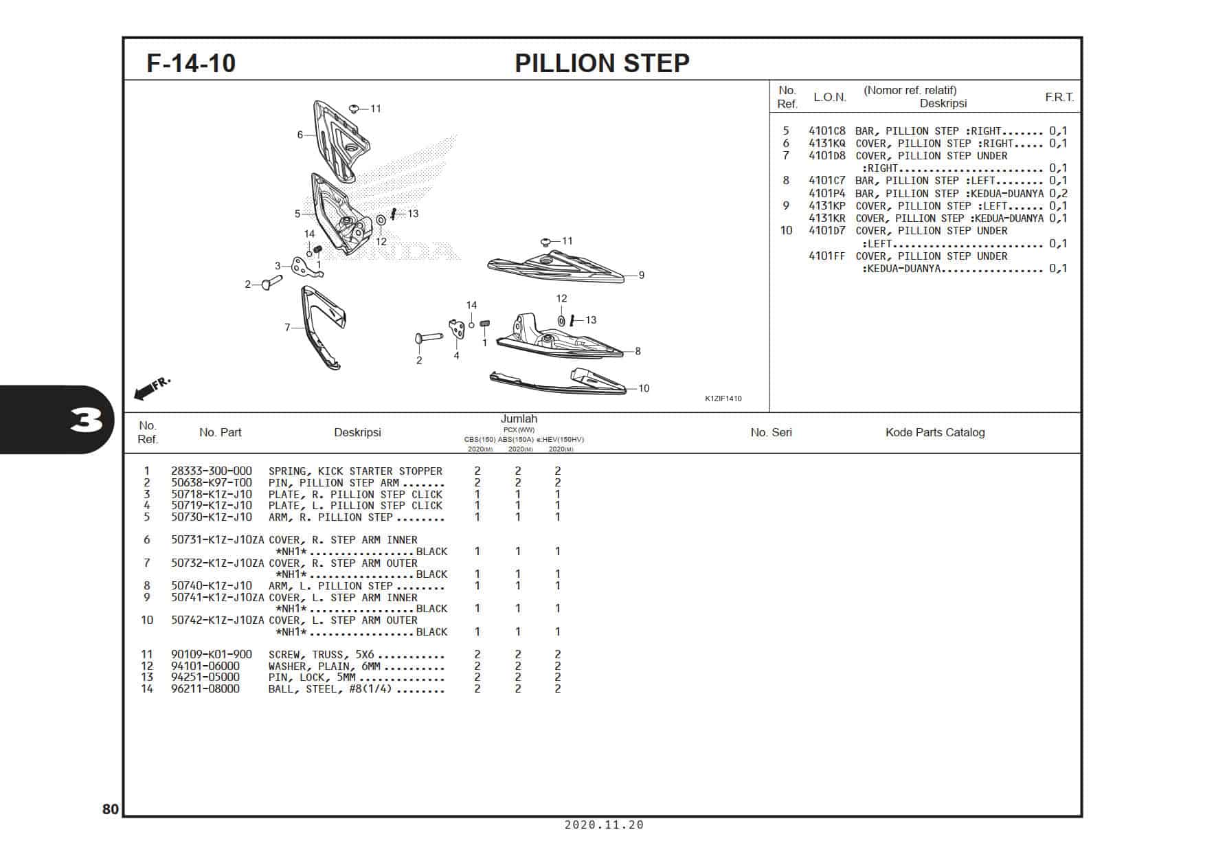 F-14-10 Pillion Step