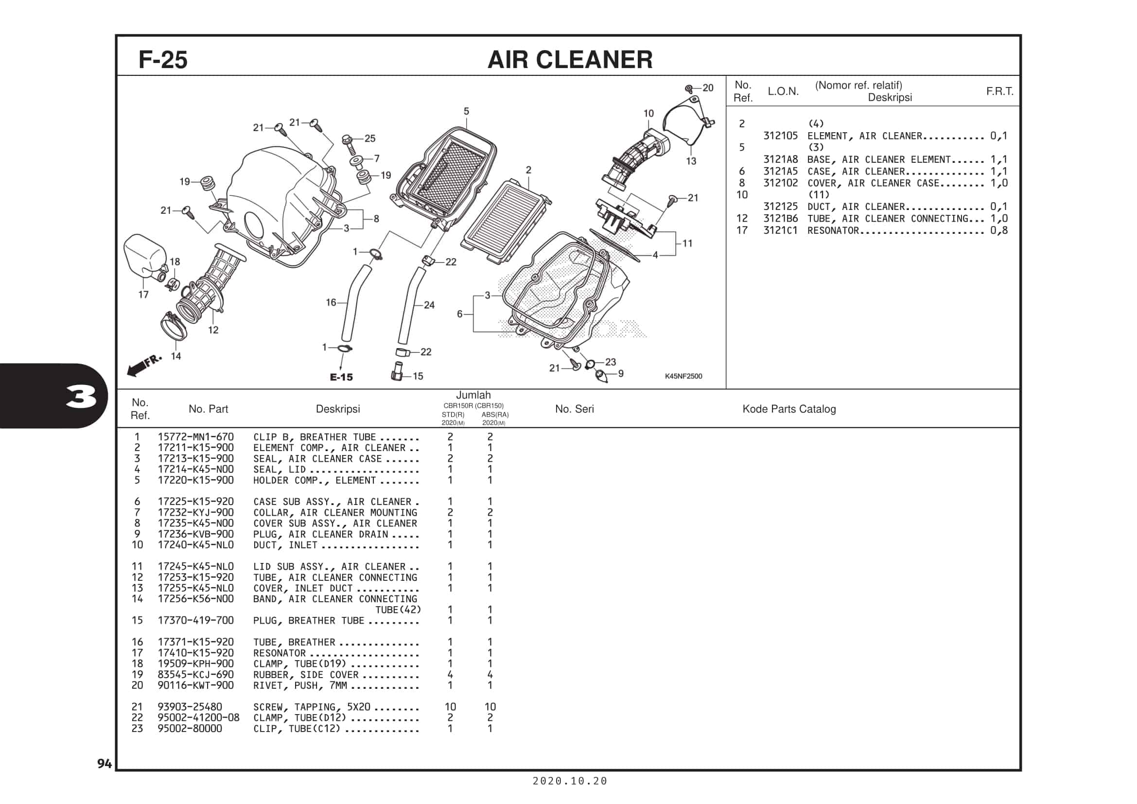 F-25 Air Cleaner