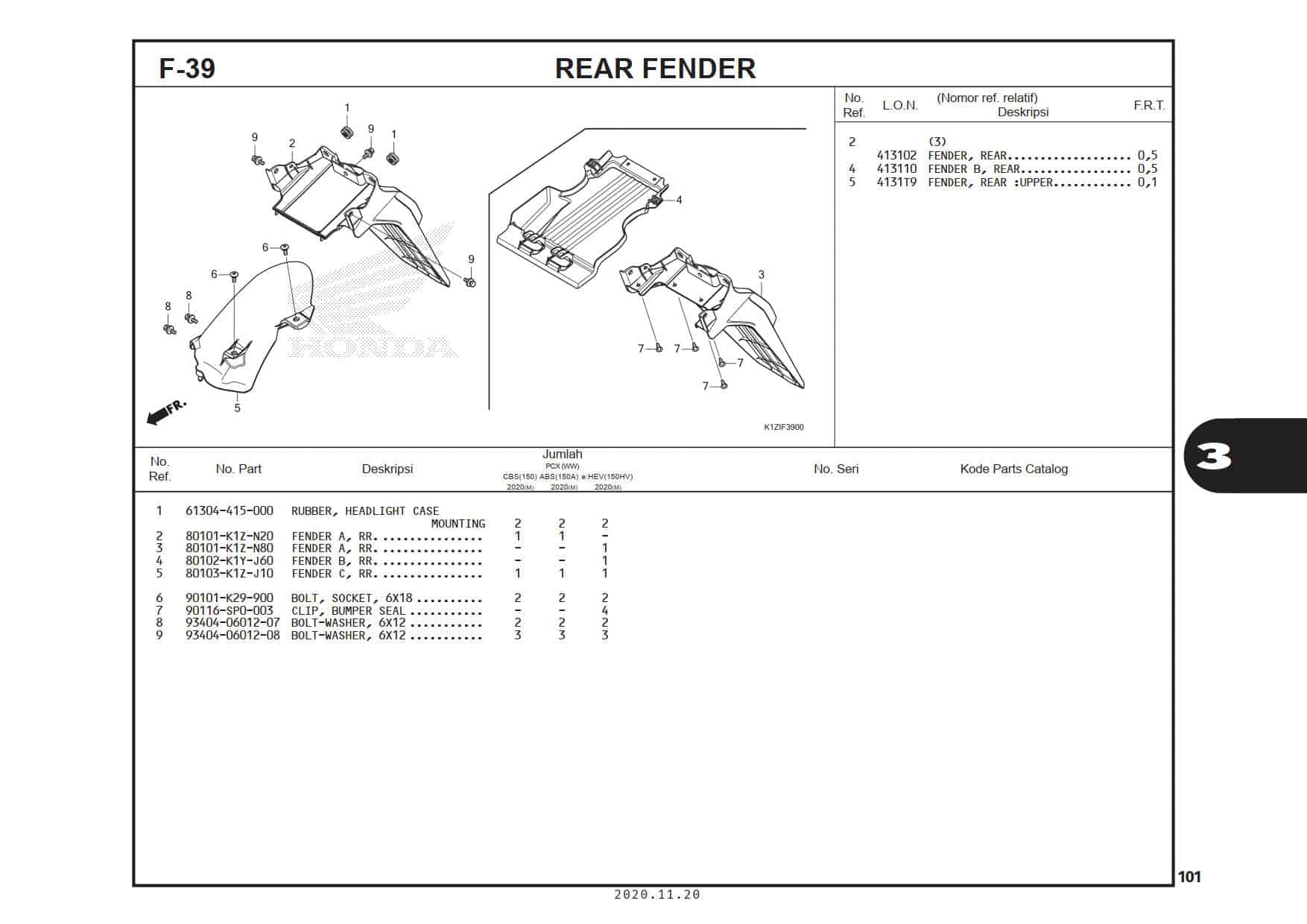 F-39 Rear Fender