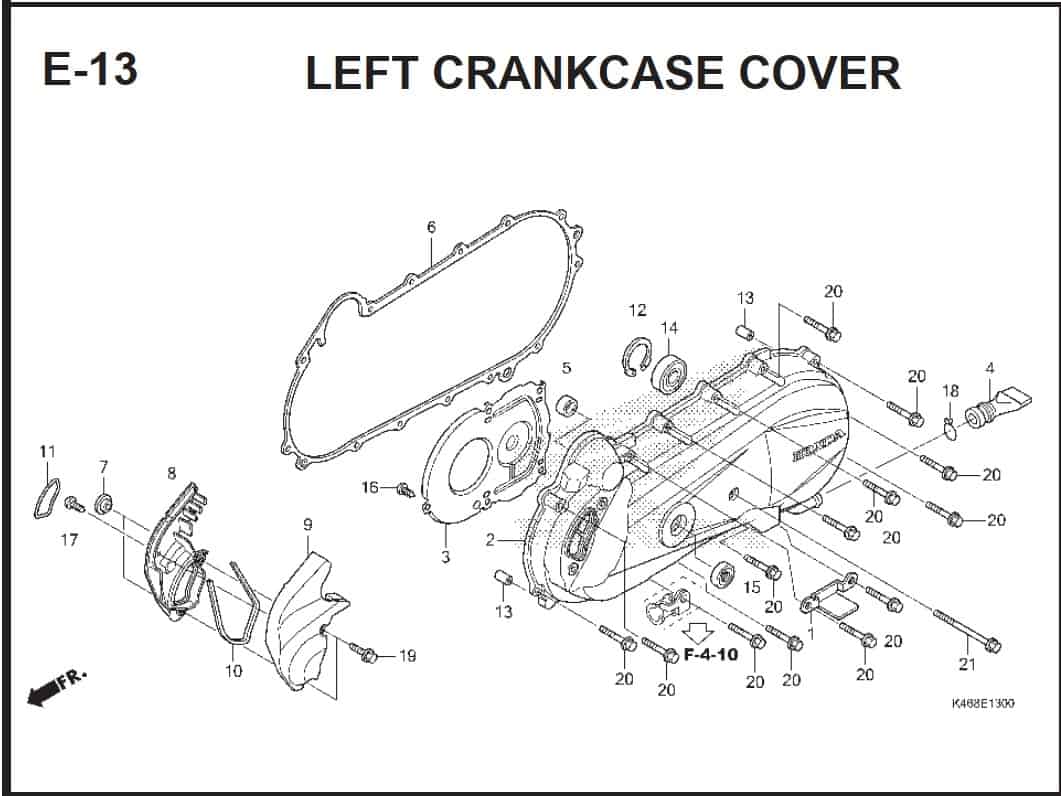 E-13 Left CrankCase Cover