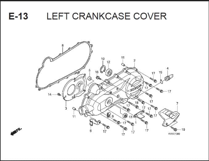 E-13 Left Crankcase Cover