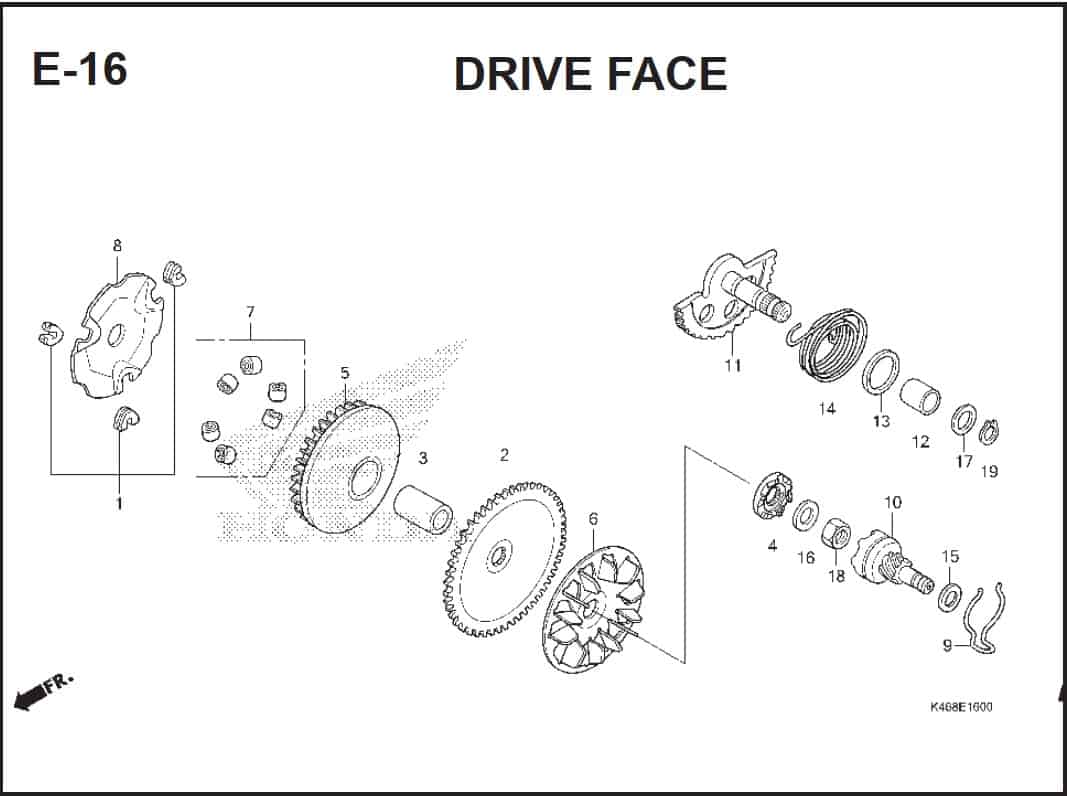 E-16 Drive Face – Katalog Honda Vario 110 FI