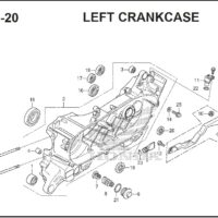 E-19-20 Left CrankCase – Katalog Honda Vario Techo 125-2