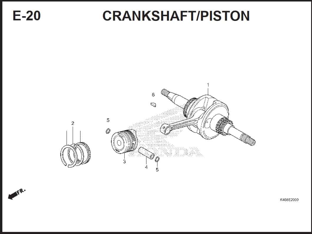 E-20 CrankShaft Piston