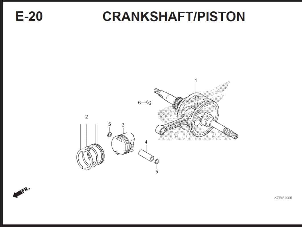 E-20 CrankShaft Piston