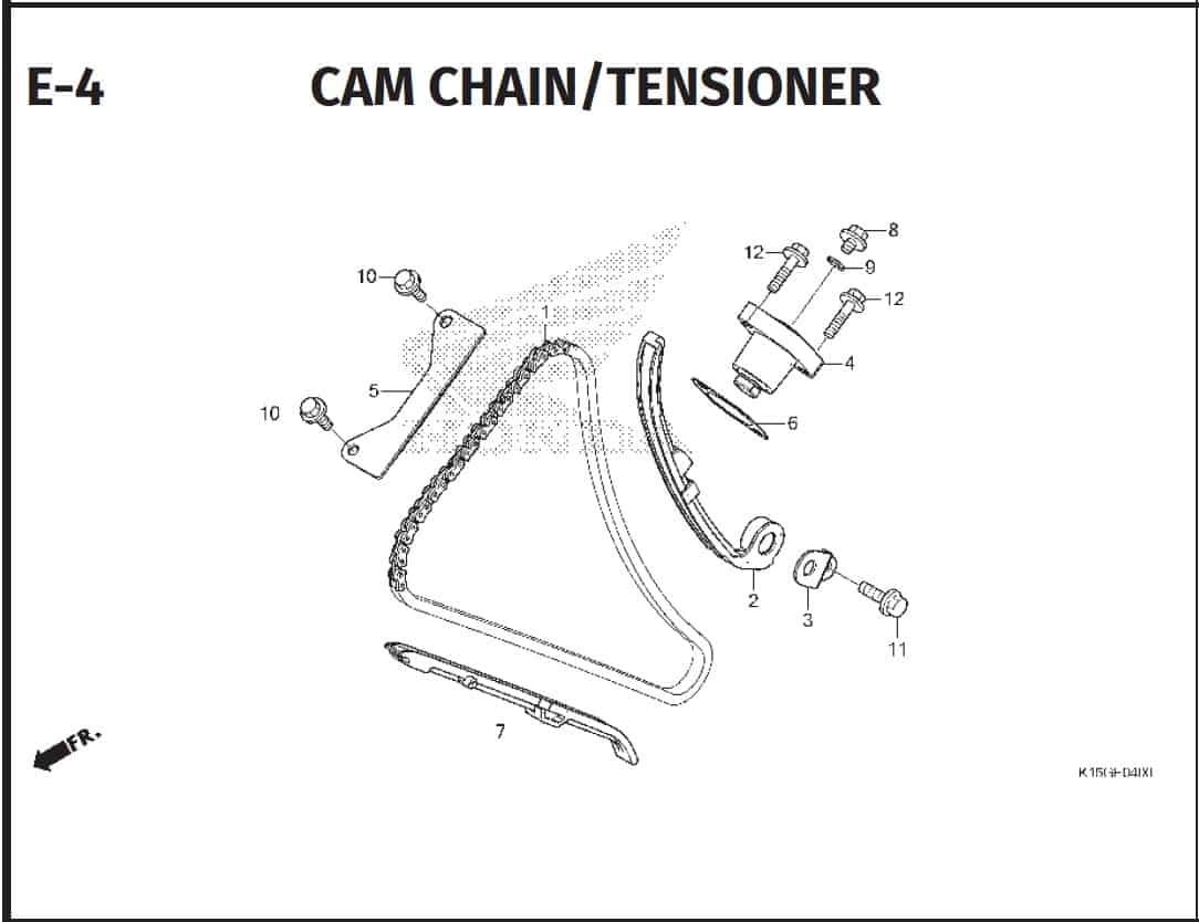 E-4 Cam Chain Tensioner