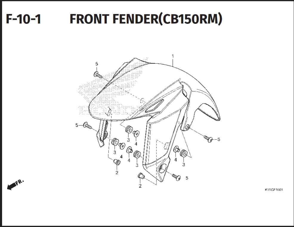 F-10-1 Front Fender (CB150RM)