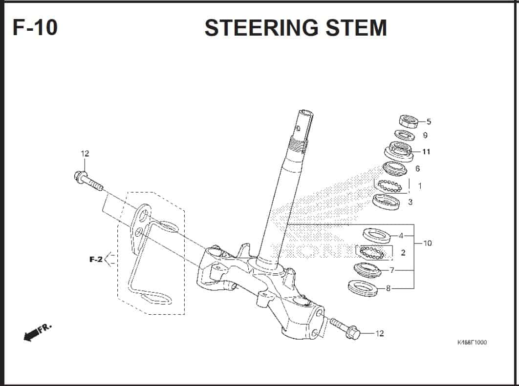 F-10 Steering Stem