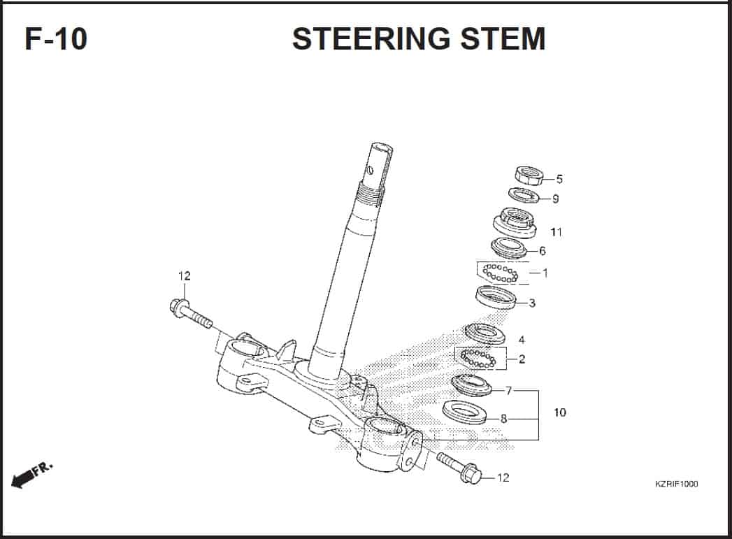 F-10 Steering Stem