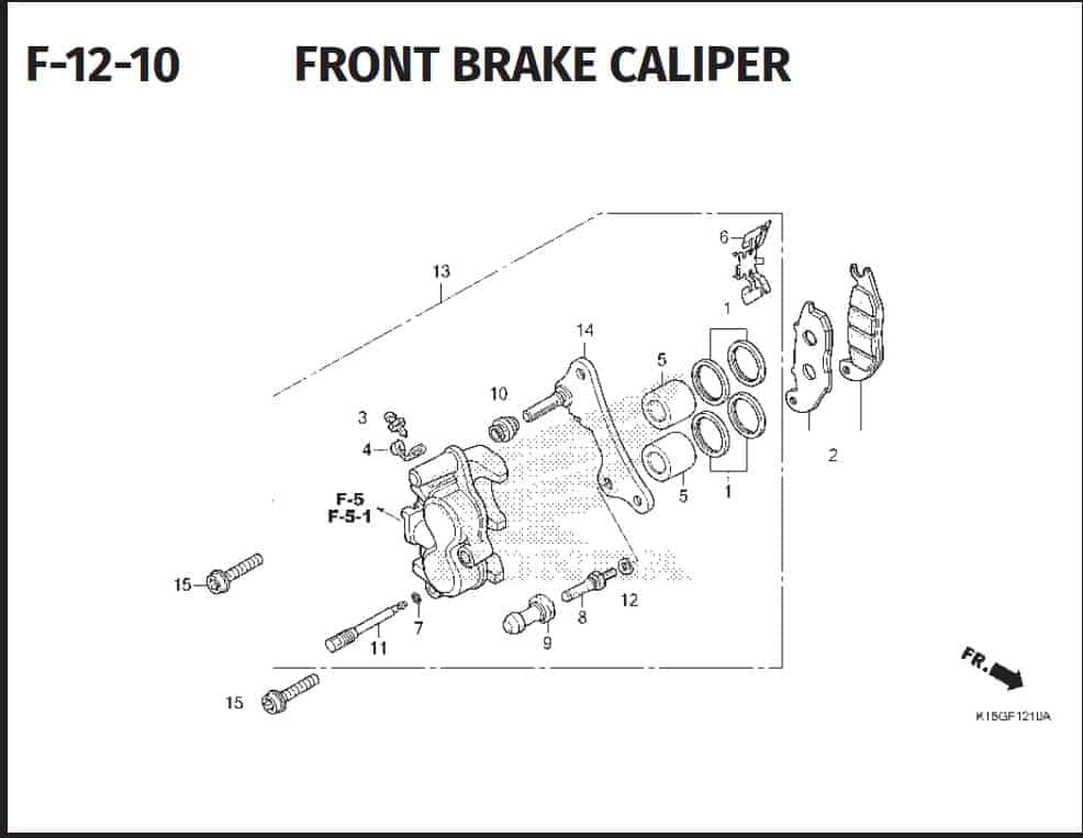 F-12-10 Front Brake Caliper