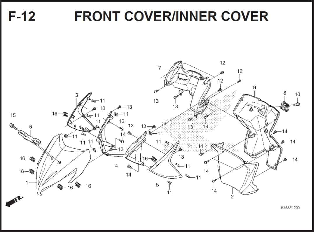 F-12 Front Cover Inner Cover