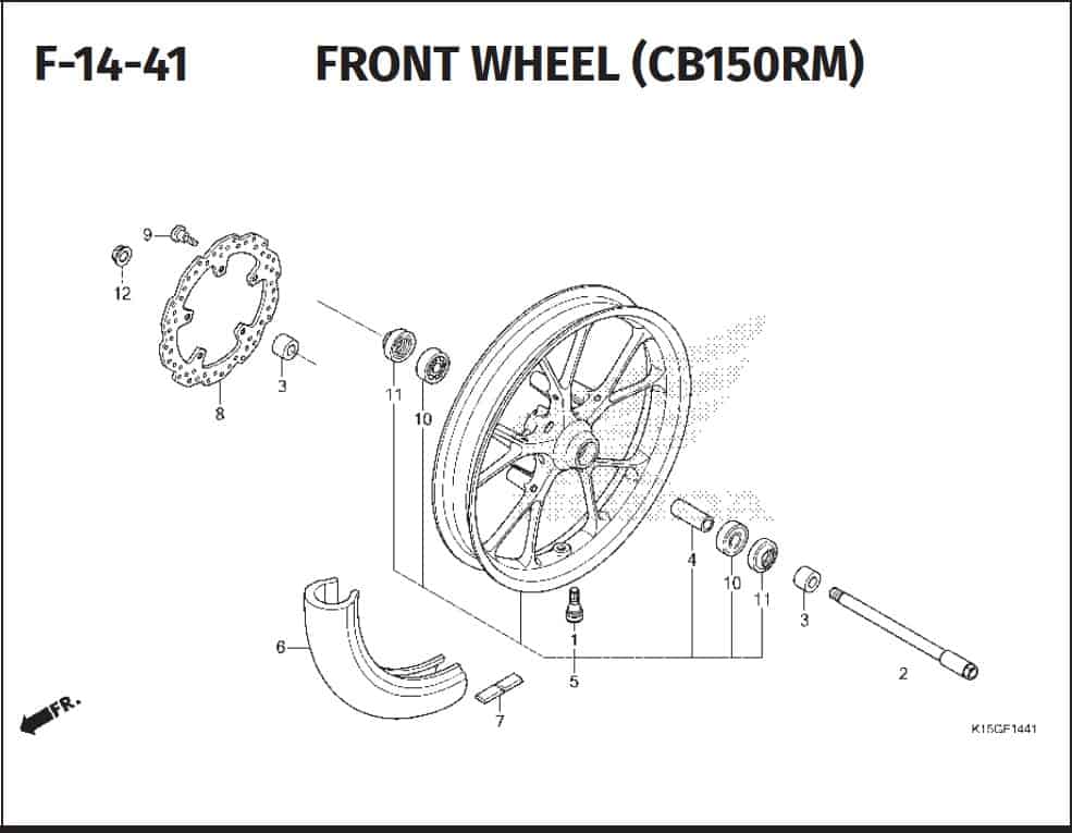 F-14-41 Front Wheel (CB150RM)