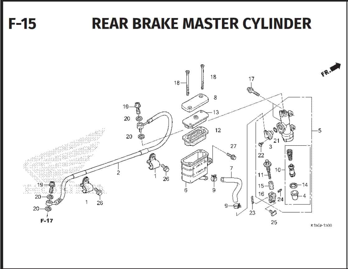 F-15 Rear Brake Master Cylinder