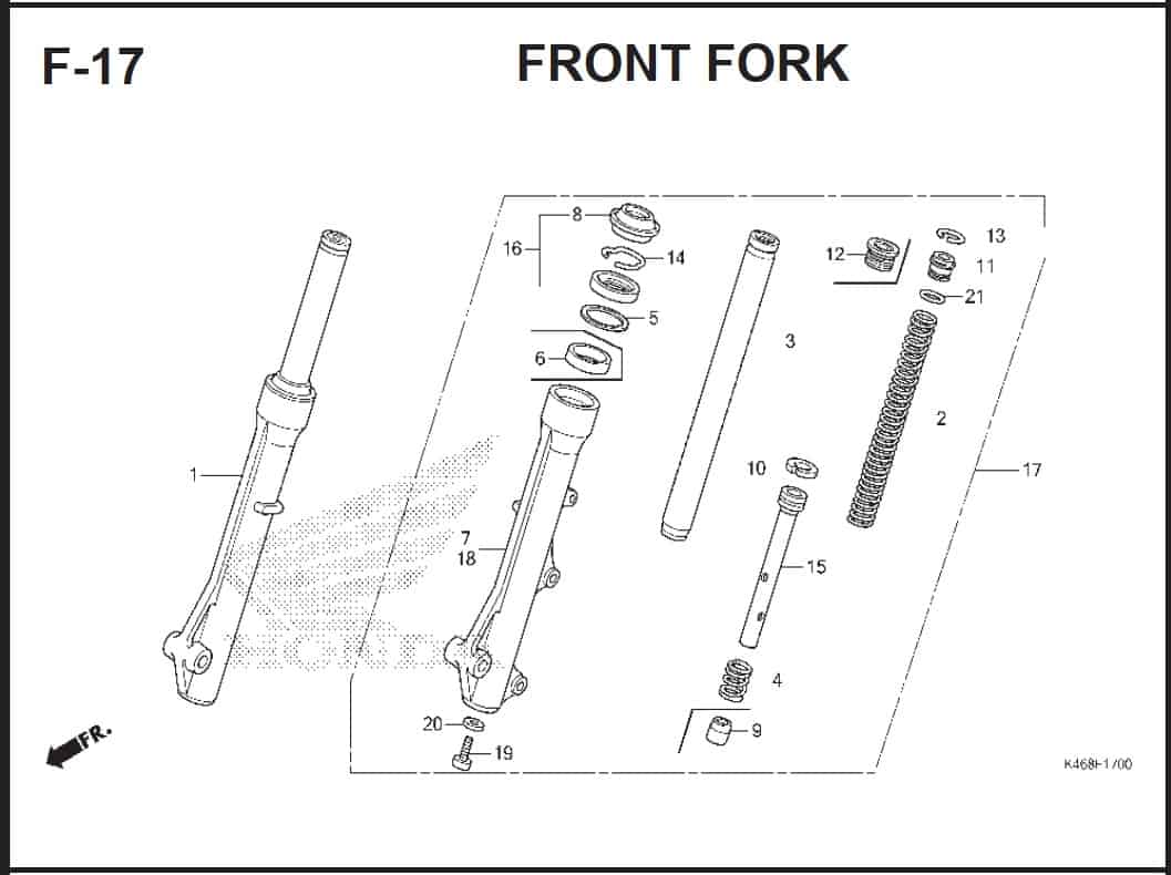 Bolt Fr Fork - Beat Esp New (K81), New Scoopy Esp (K16)