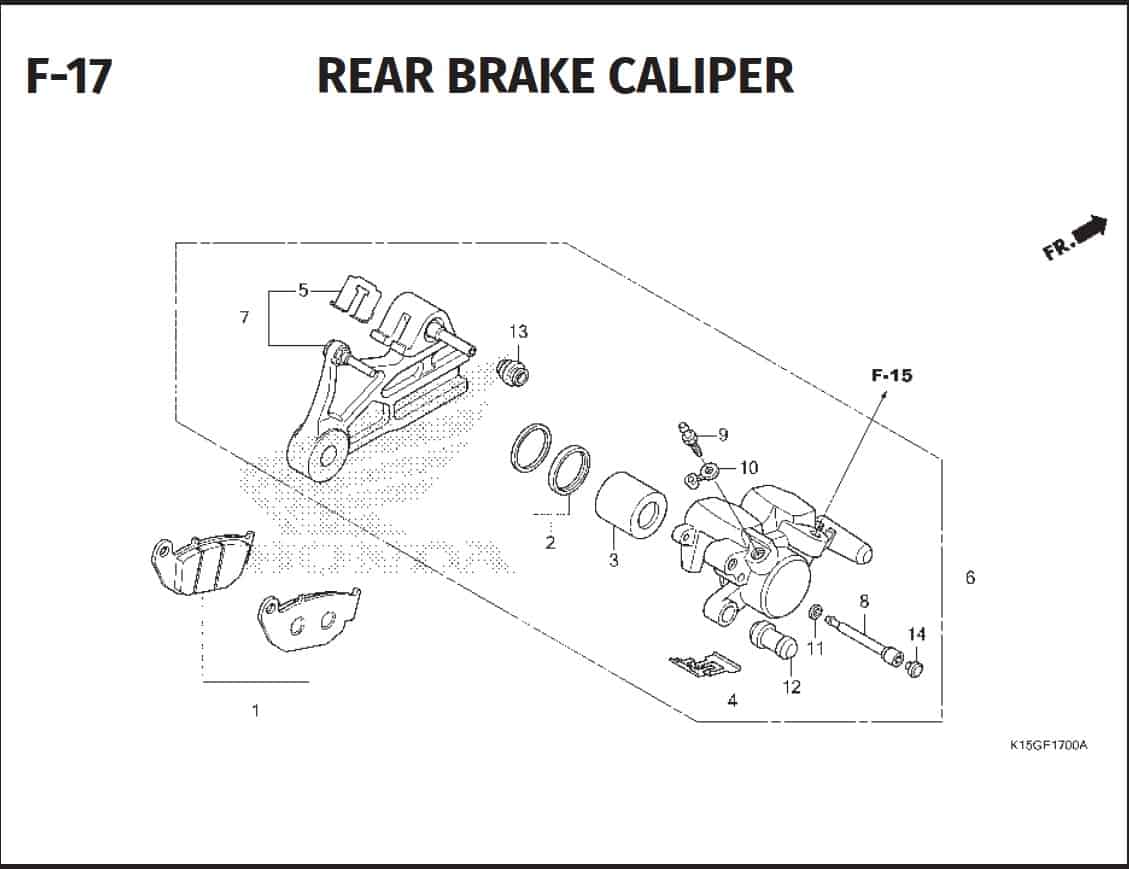 F-17 Rear Brake Caliper