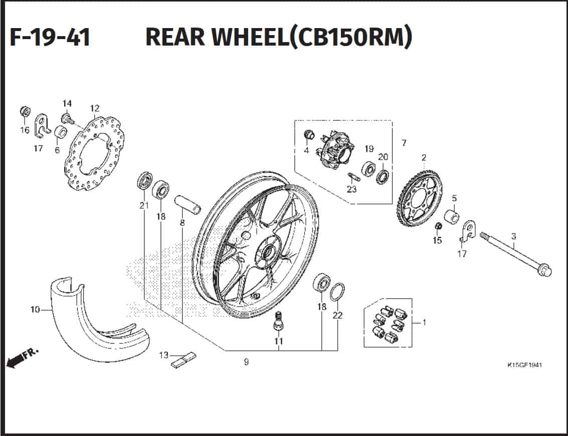 F-19-41 Rear Wheel (Cb150RM)