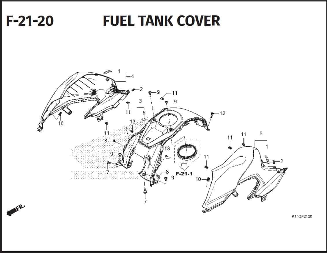 F-21-20 Fuel Tank Cover