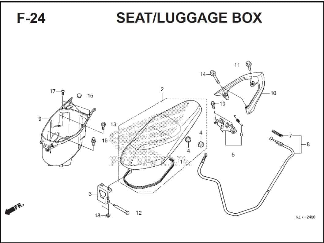 F-24 Seat Luaggage Box