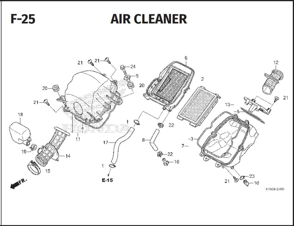 F-25 Air Cleaner – Katalog Honda New CB150R StreetFire K15P