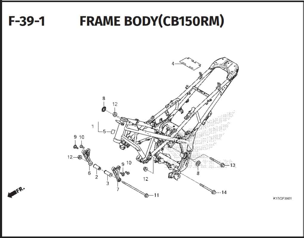 F-39-1 Frame Body (CB150RM)