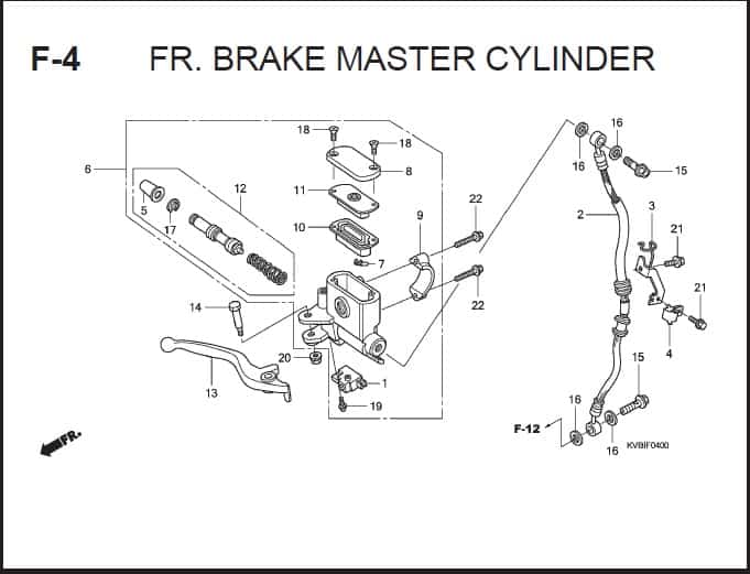 F-4 FR Brake Master Cylinder