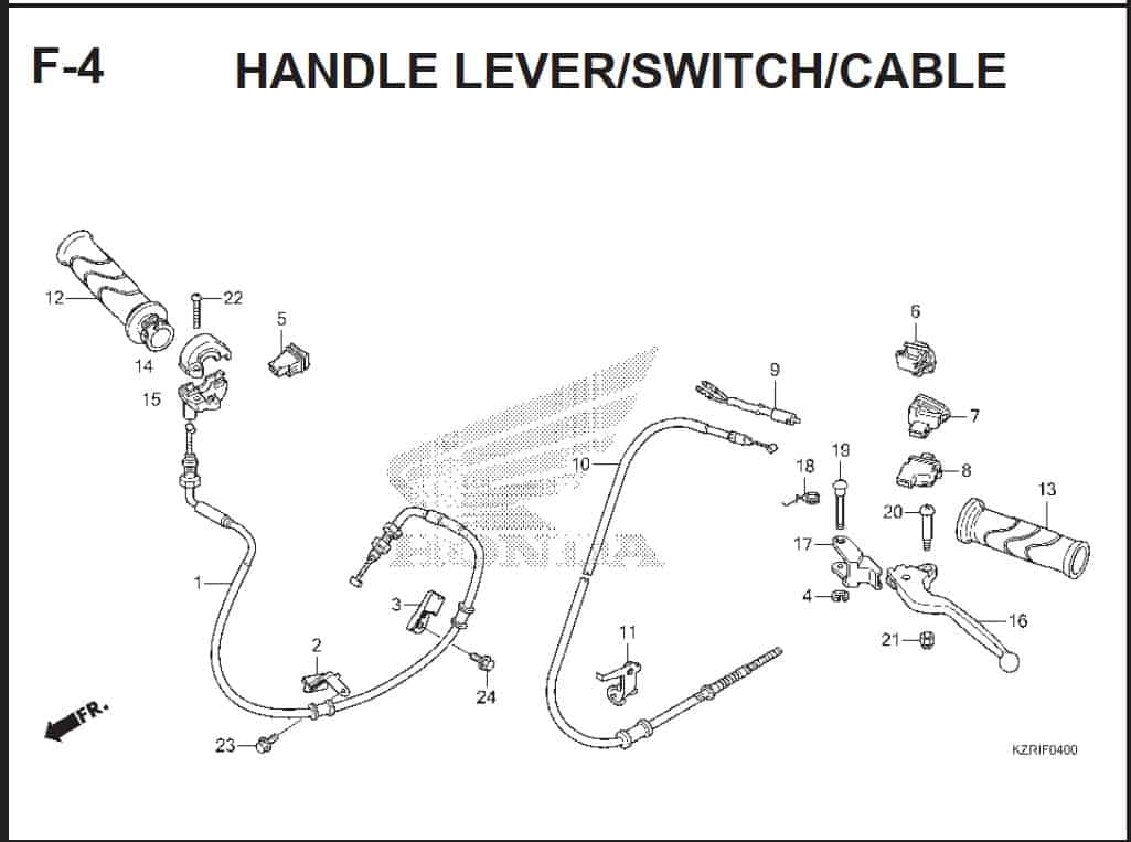 F-4 Handle Lever Switch Cable