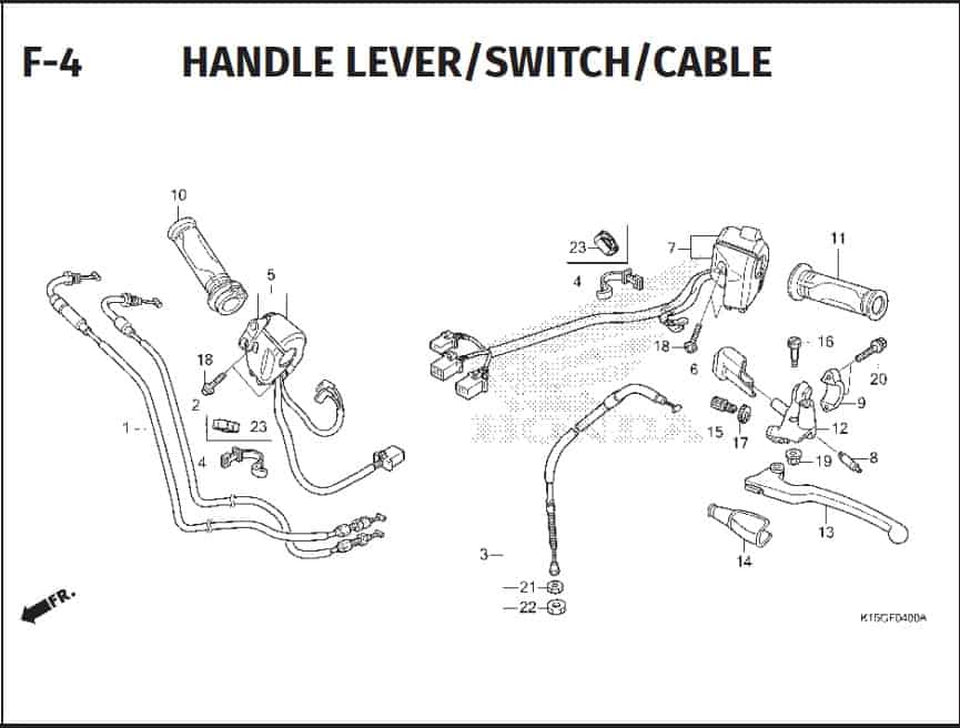 F-4 Handle Lever Switch Cable