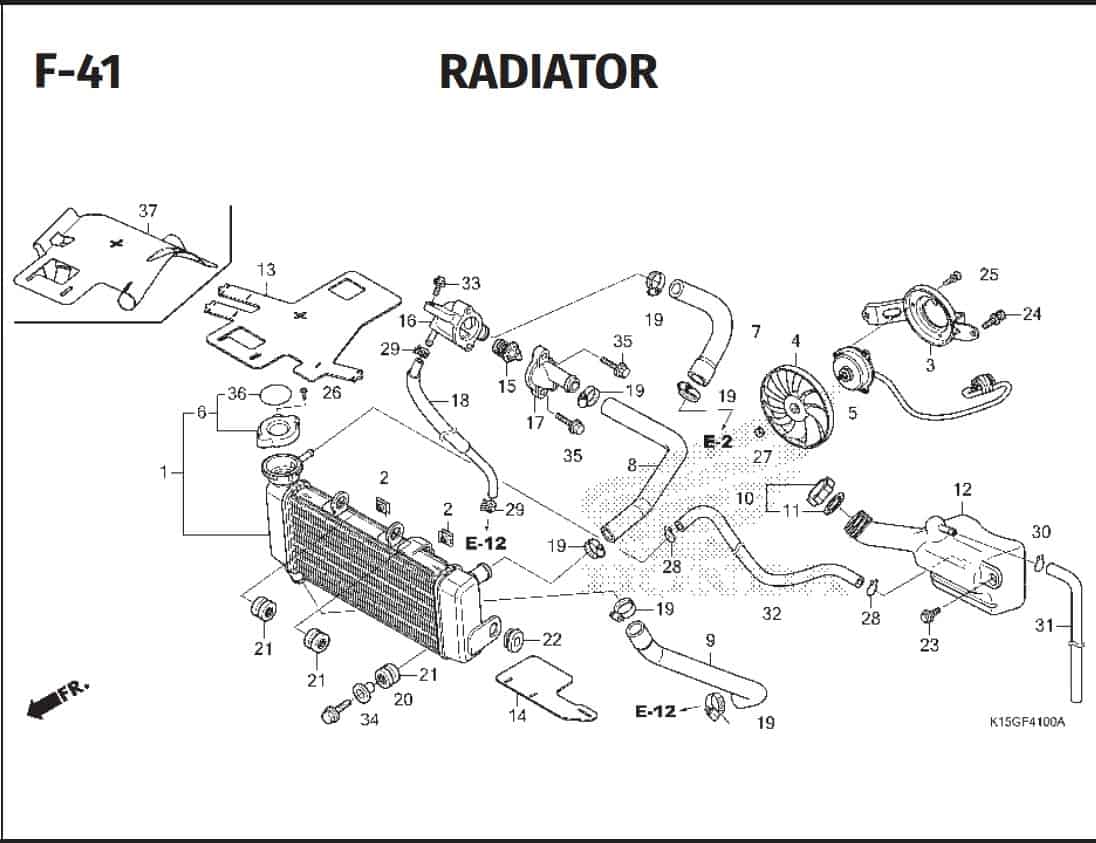 F-41 Radiator – Katalog Honda New CB150R StreetFire K15P