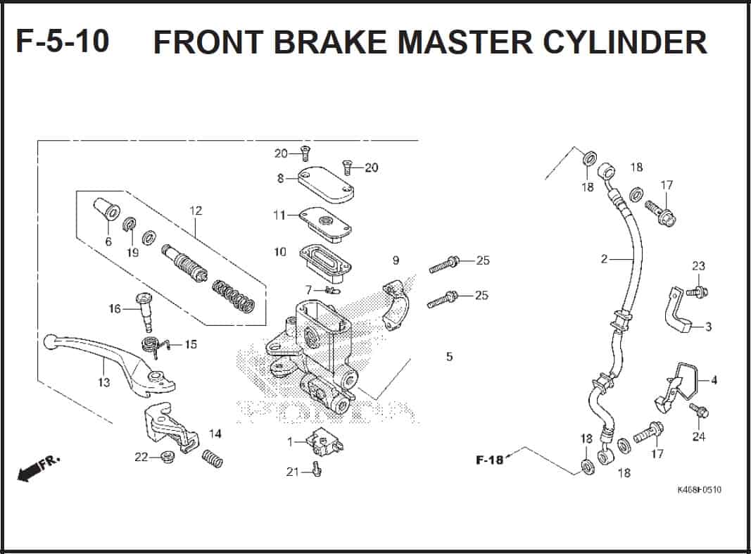 F-5-10 Front Brake Master Cylinder