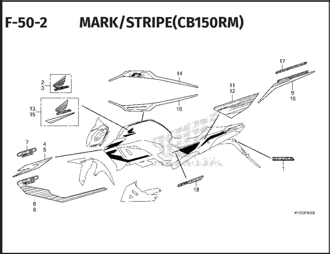 F-50-2 Mark Stripe (CB150RM)