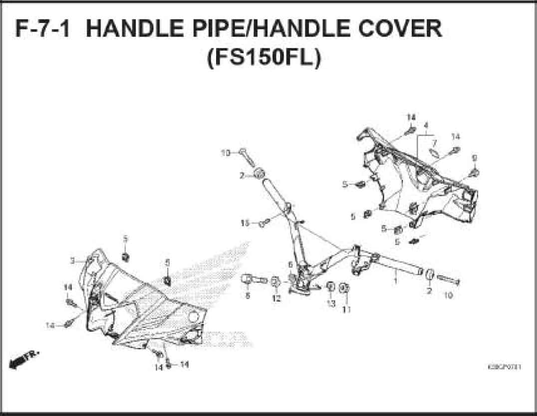 F-7-1 Handle Pipe Handle Cover (FS150FL)