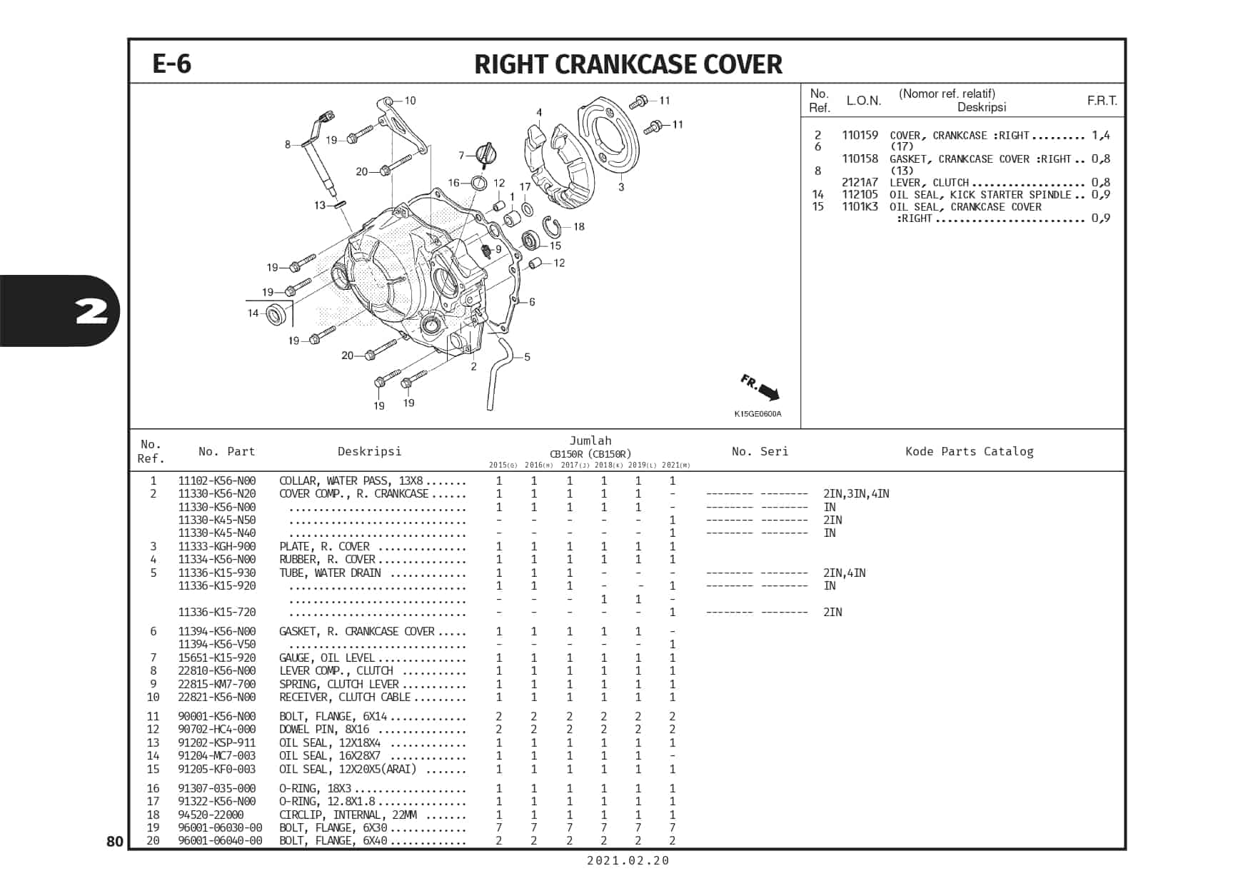 E-6 Right CrankCase Cover