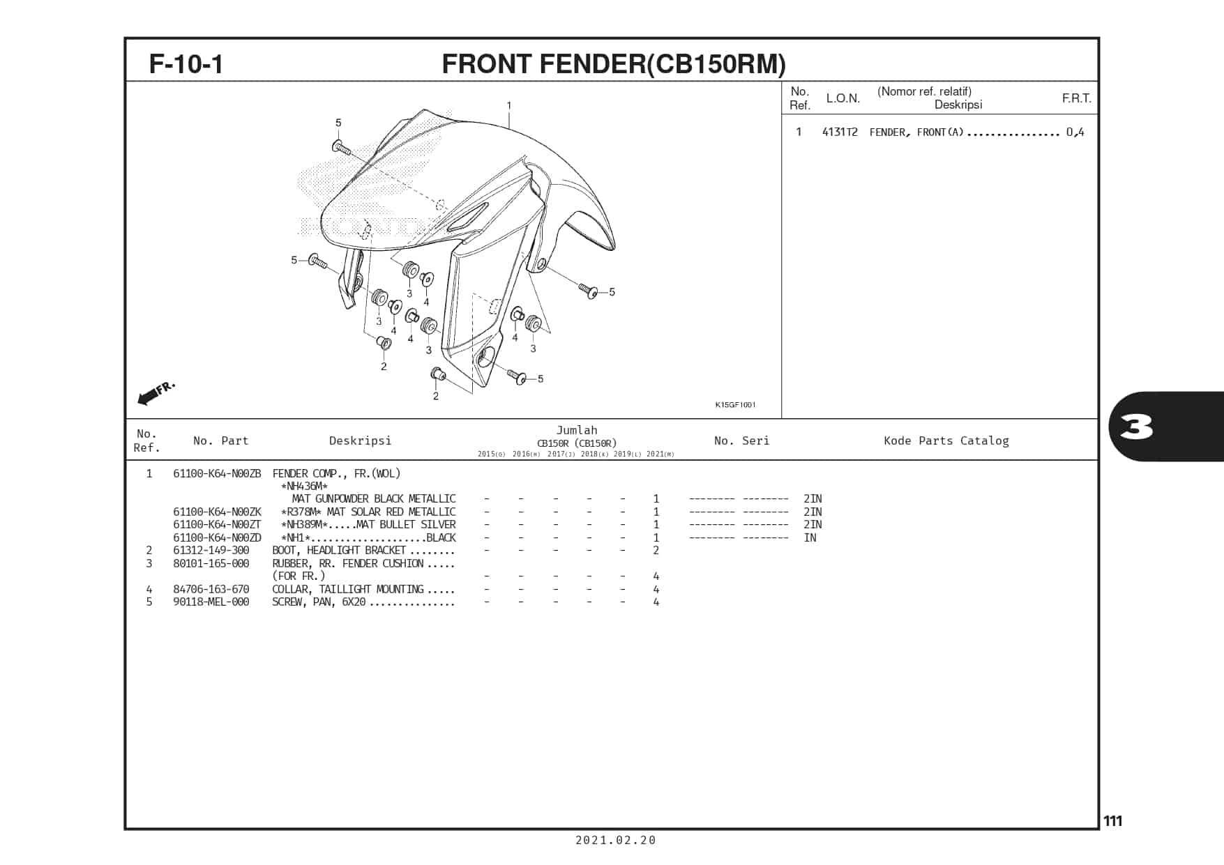 F-10-1 Front Brake Master Cylinder