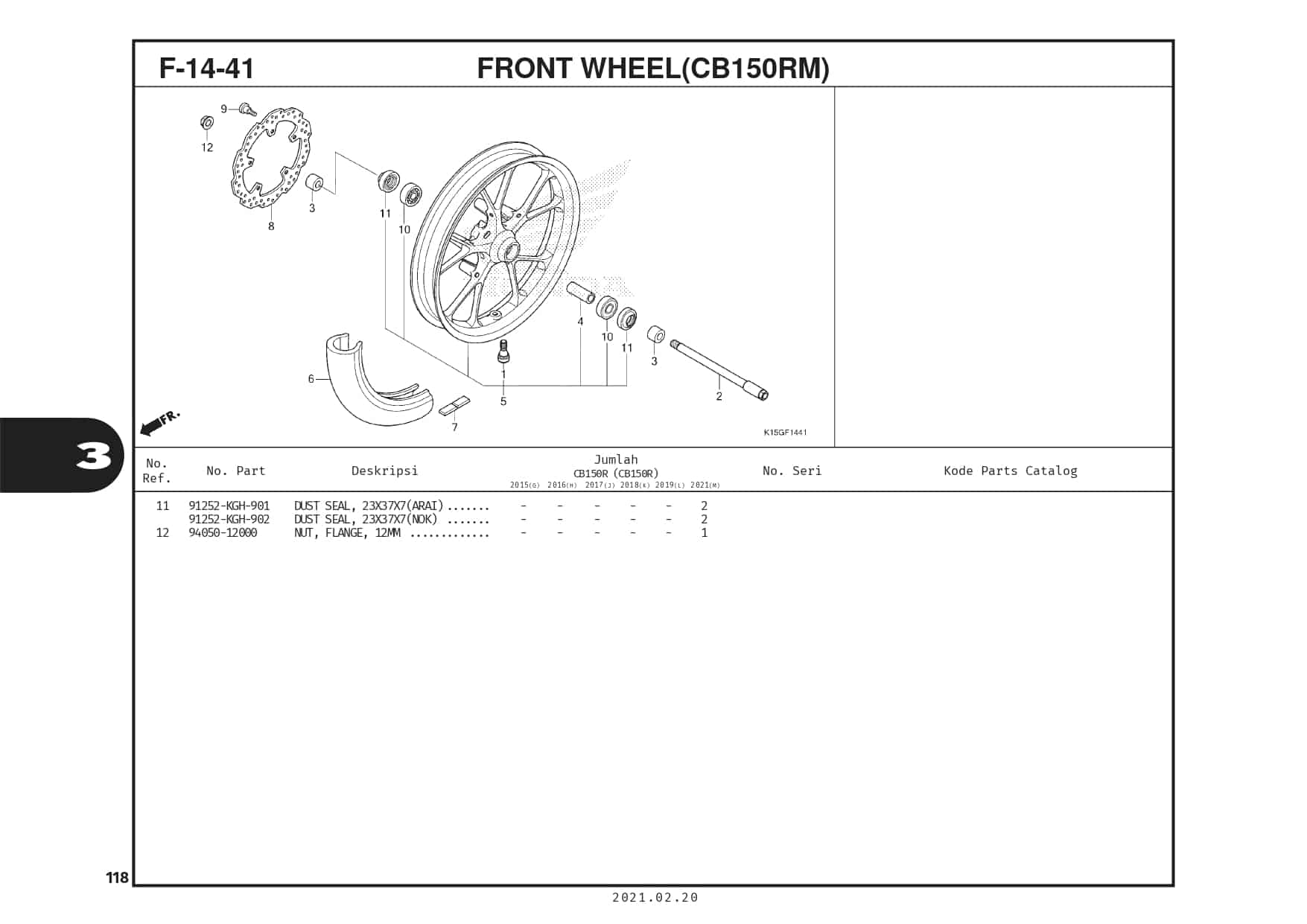 F-14-41 Front Wheel (CB150RM)