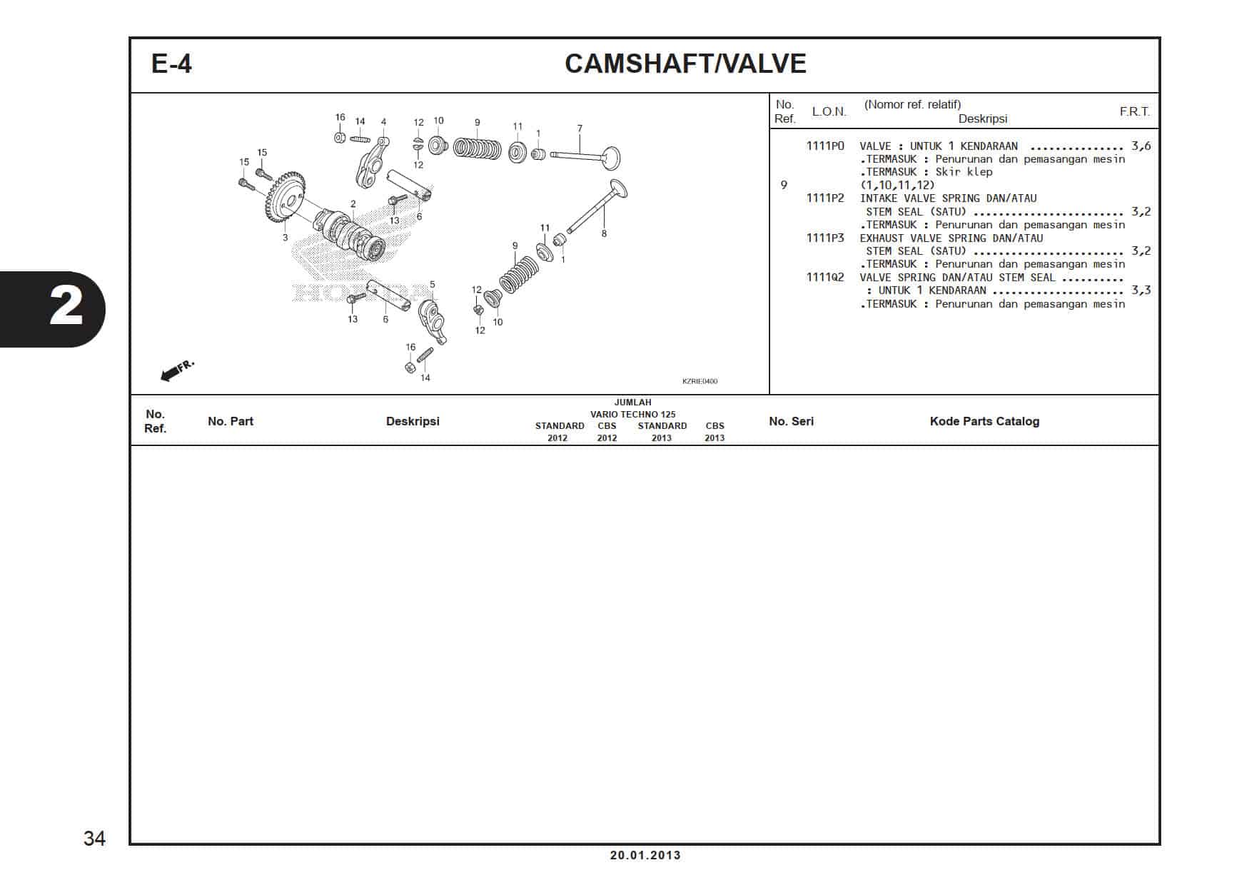 E-4 Camshaft/Valve