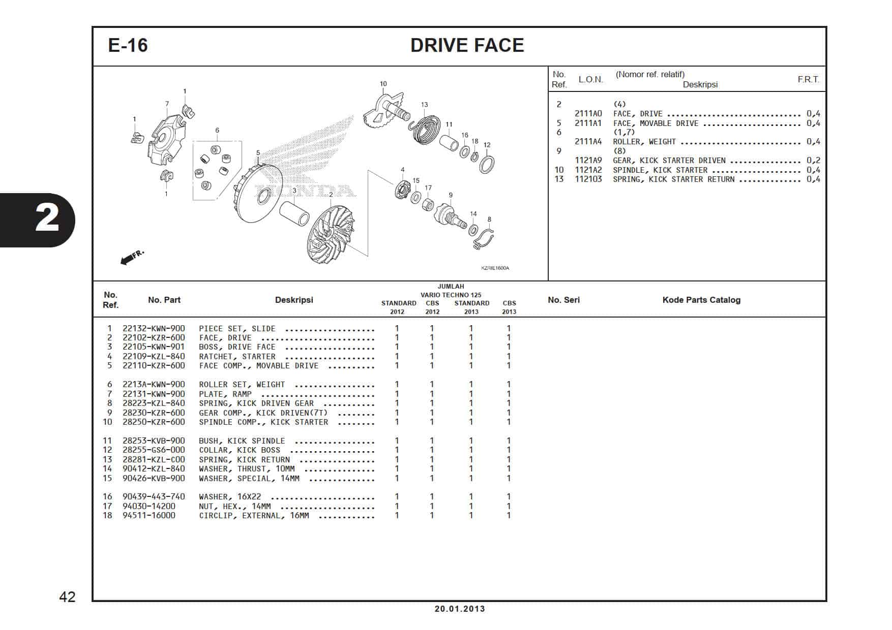 E-16 Drive Face