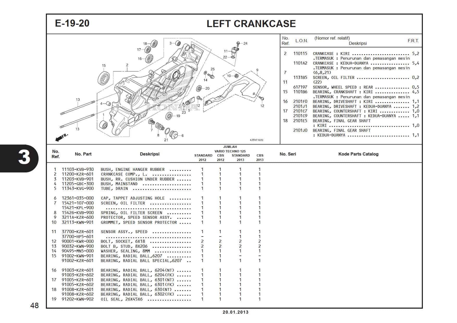 E-19-20 Left CrankCase 