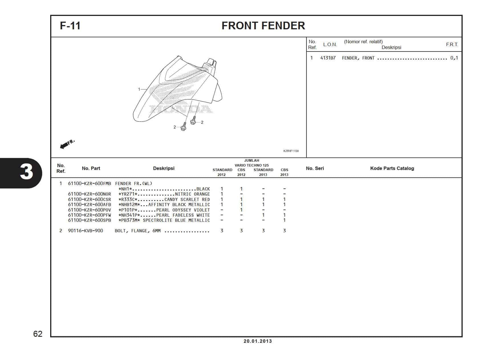 F-11 Front Fender