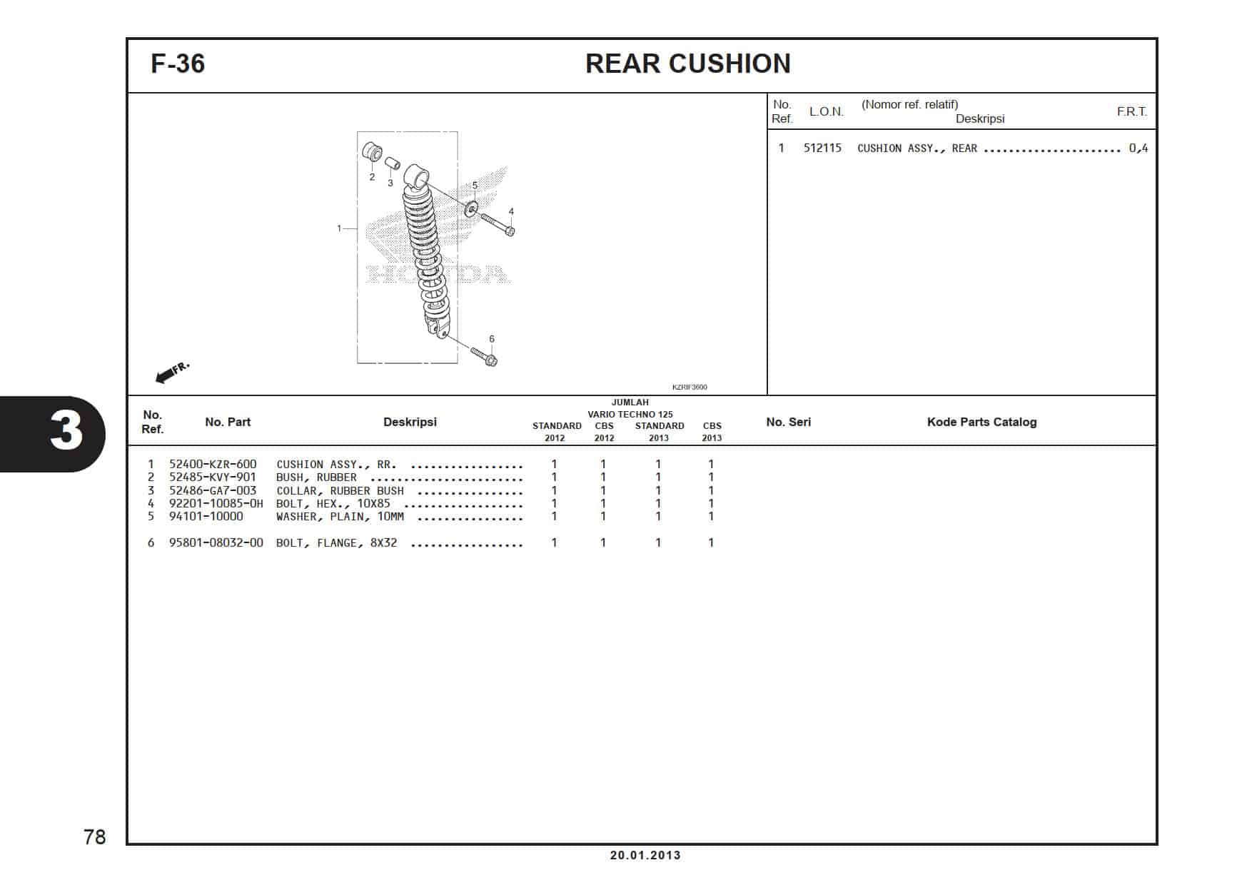 F-36 Rear Cushion