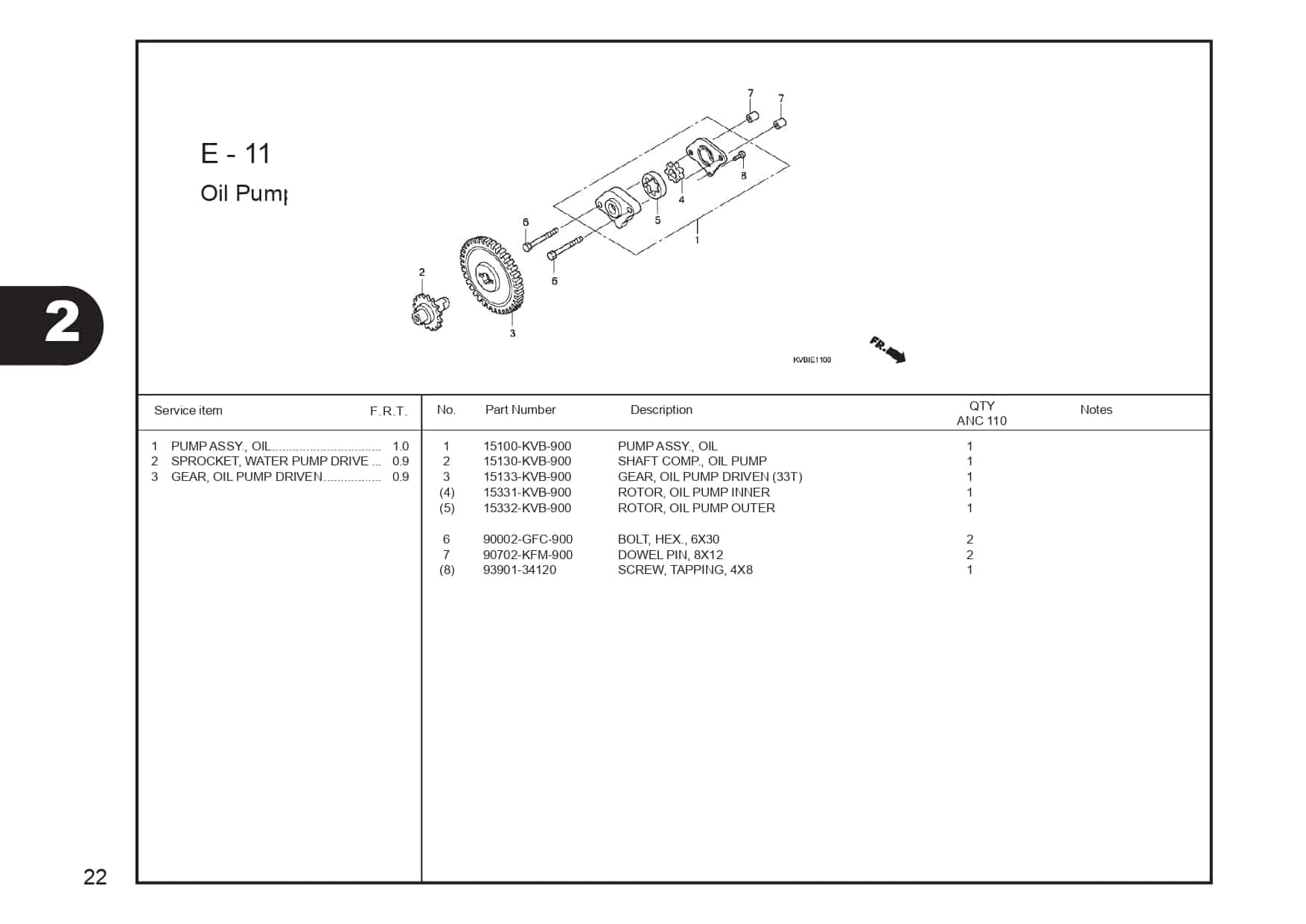 E-11 Oil Pump 