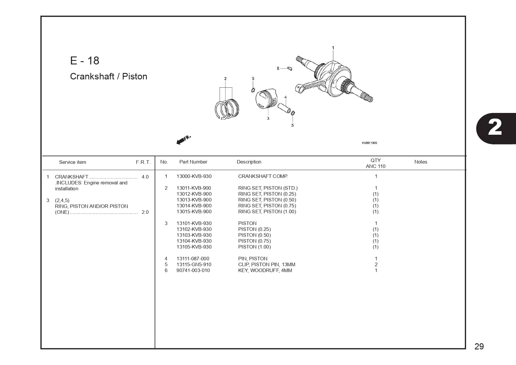 E-18 CrankShaft 